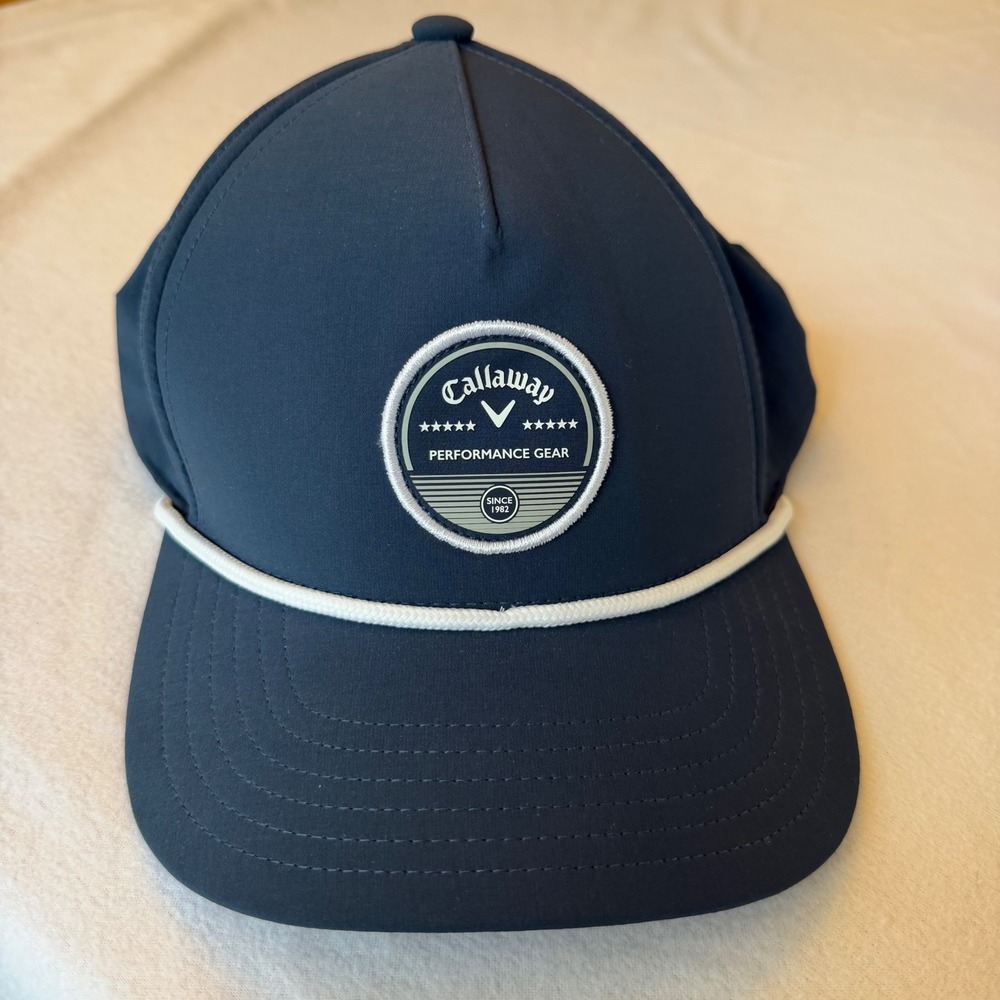 Callaway Golf Hat Navy Blue Bogey Free Rope Hat Adjustable Strap Midweight‎ NWT